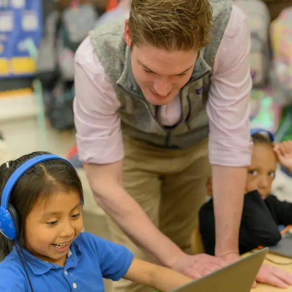 John Lane in classroom