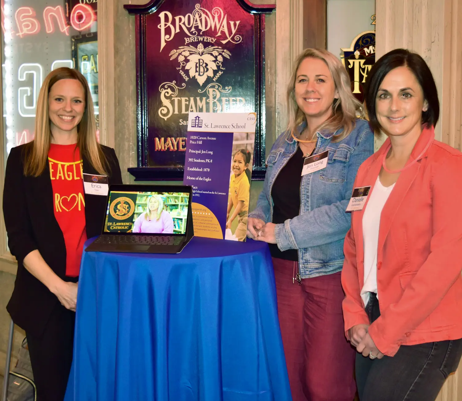 School educators giving presentation